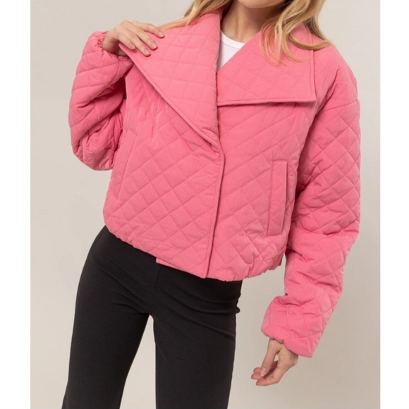 #788 🛑048 M NEW! MOST FABULOUS QUILTED PUFFER JACKET-PINK - Picture 2 of 12